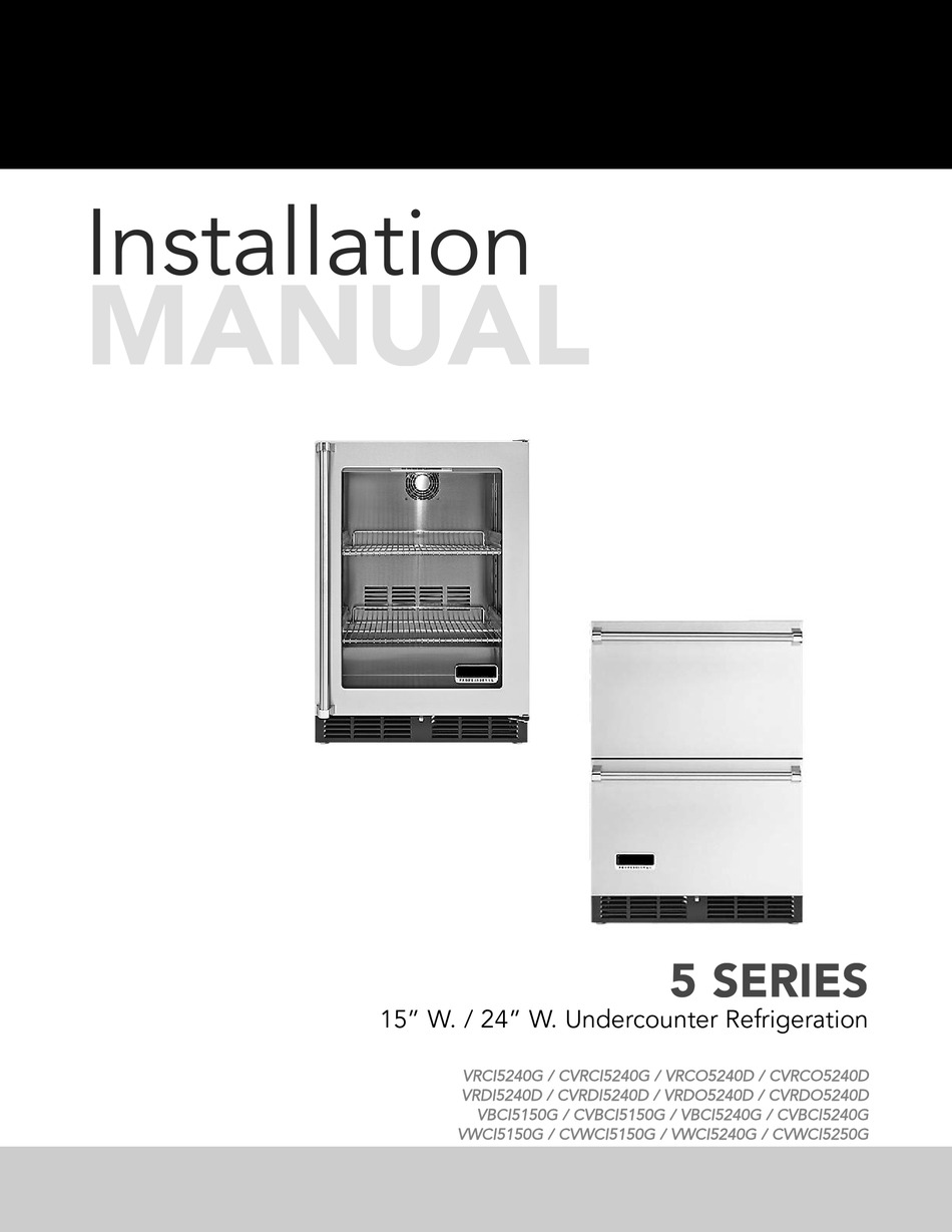 VIKING RANGE VRCI5240G INSTALLATION MANUAL Pdf Download ManualsLib