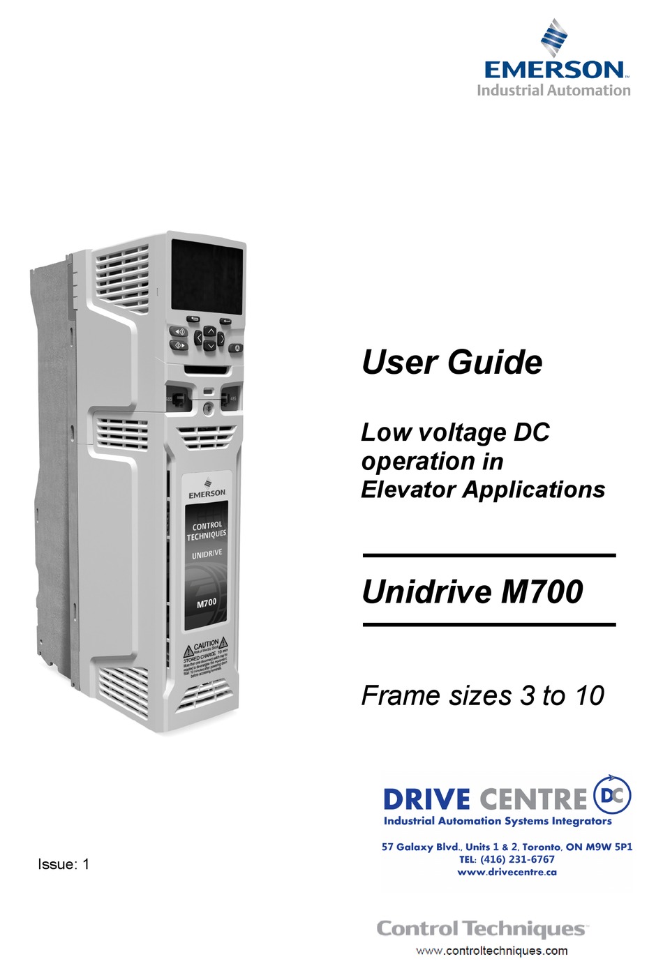 EMERSON UNIDRIVE M700 USER MANUAL Pdf Download | ManualsLib