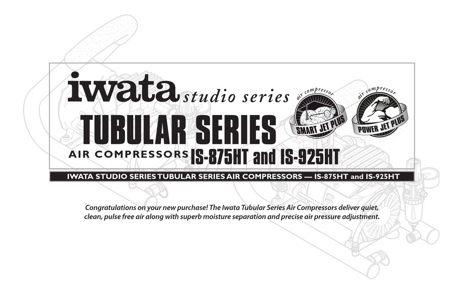 Iwata Smart Jet Plus Tubular 110-120V Airbrush Compressor