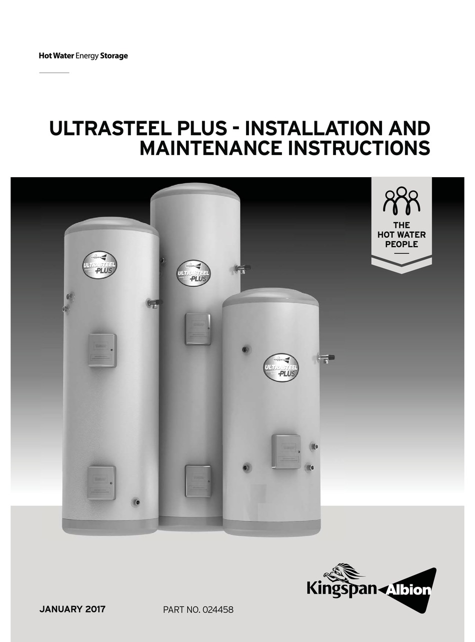 Horizontal Kingspan Hot Water Cylinder Service ULTRASTEEL 300L
