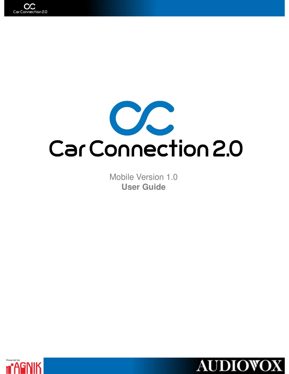 AUDIOVOX CAR CONNECTION 2.0 USER MANUAL Pdf Download ManualsLib