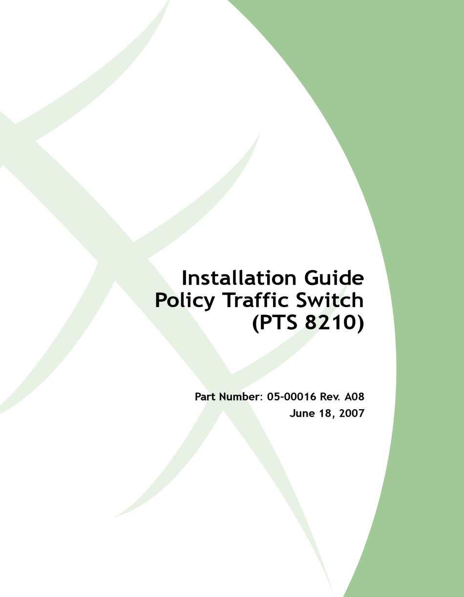 Sandvine Pts 10 Installation Manual Pdf Download Manualslib