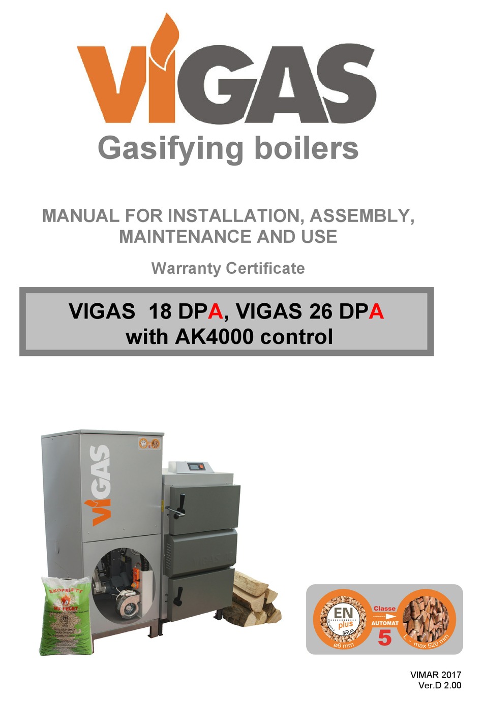 Vigas 18 Dpa Manual For Installation Assembly Maintenance And Use Pdf Download Manualslib