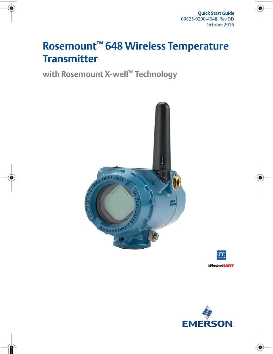 EMERSON ROSEMOUNT 648 QUICK START MANUAL Pdf Download | ManualsLib