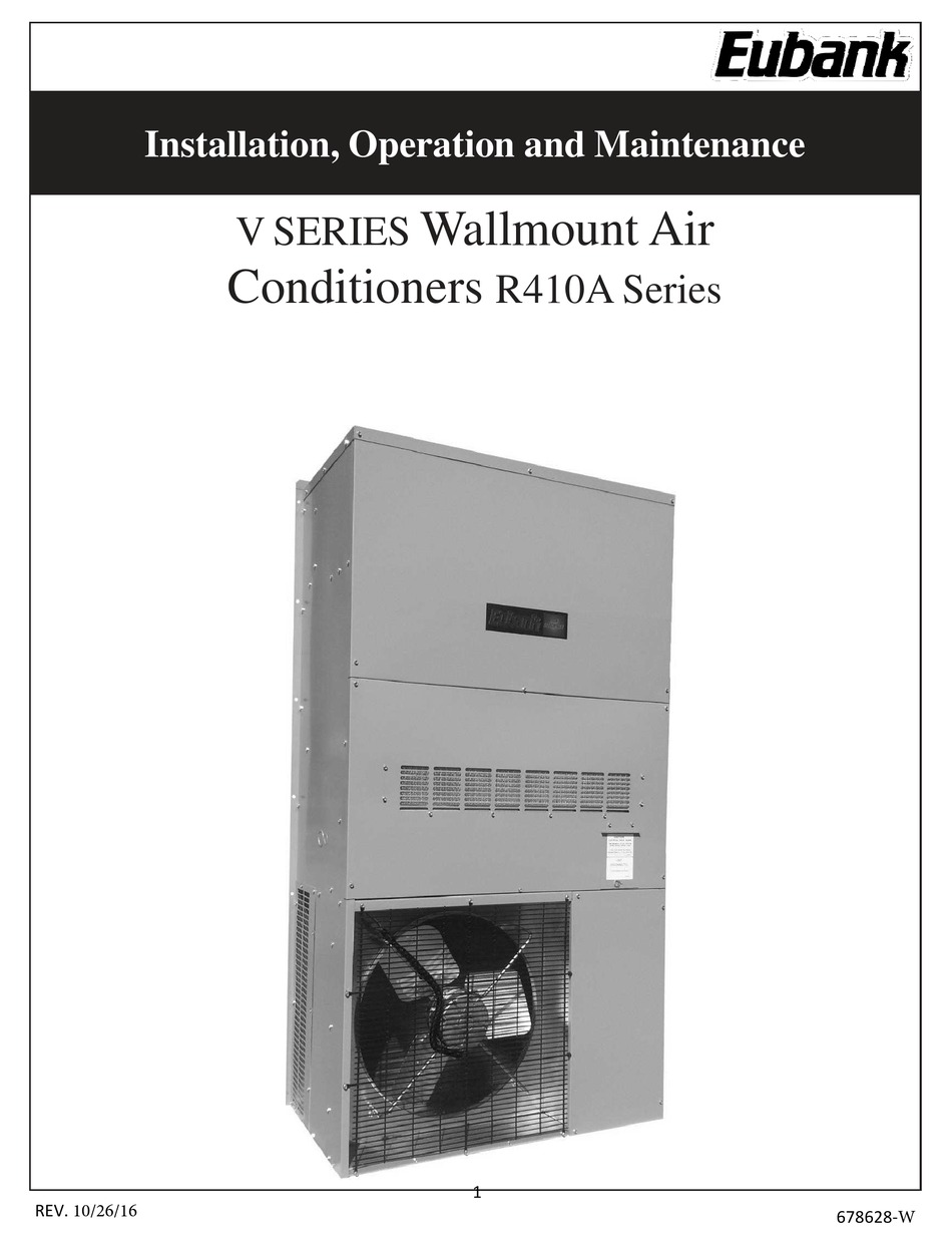 EUBANK V SERIES INSTALLATION, OPERATION AND MAINTENANCE MANUAL Pdf