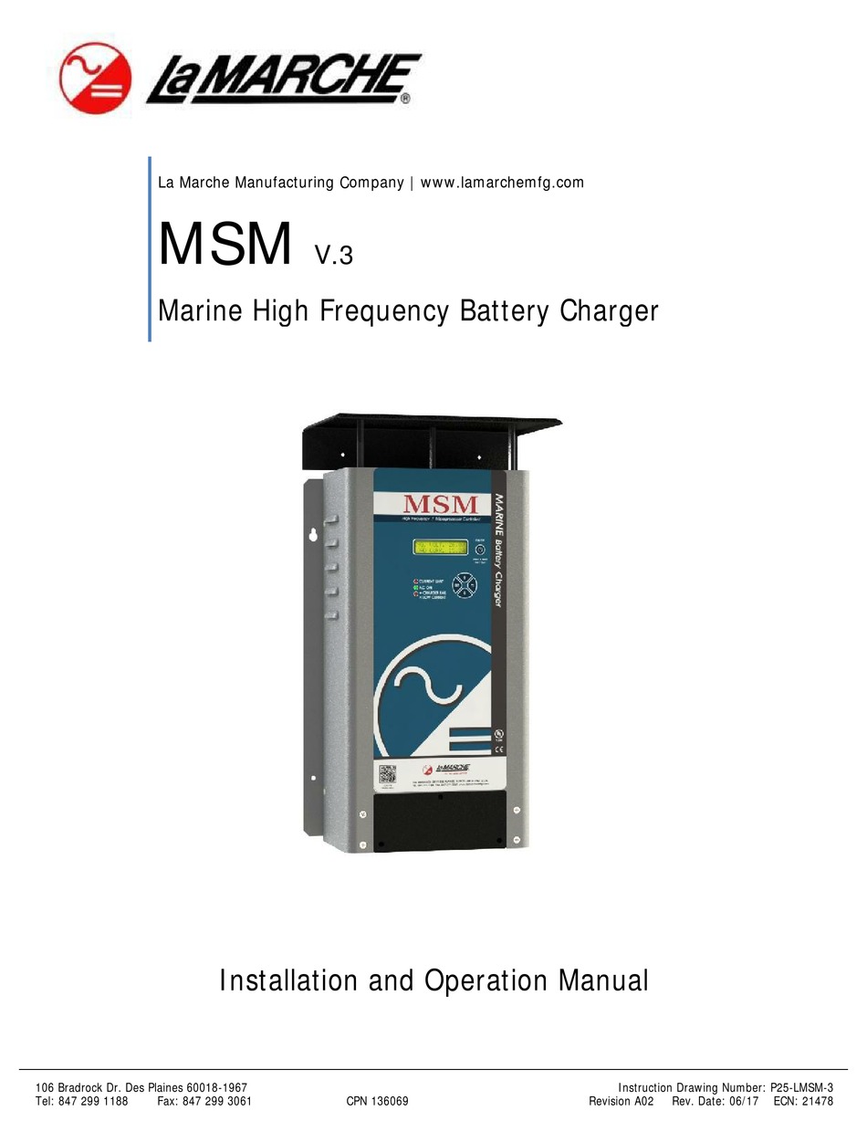 La Marche Msm 10 12v Installation And Operation Manual Pdf Download Manualslib
