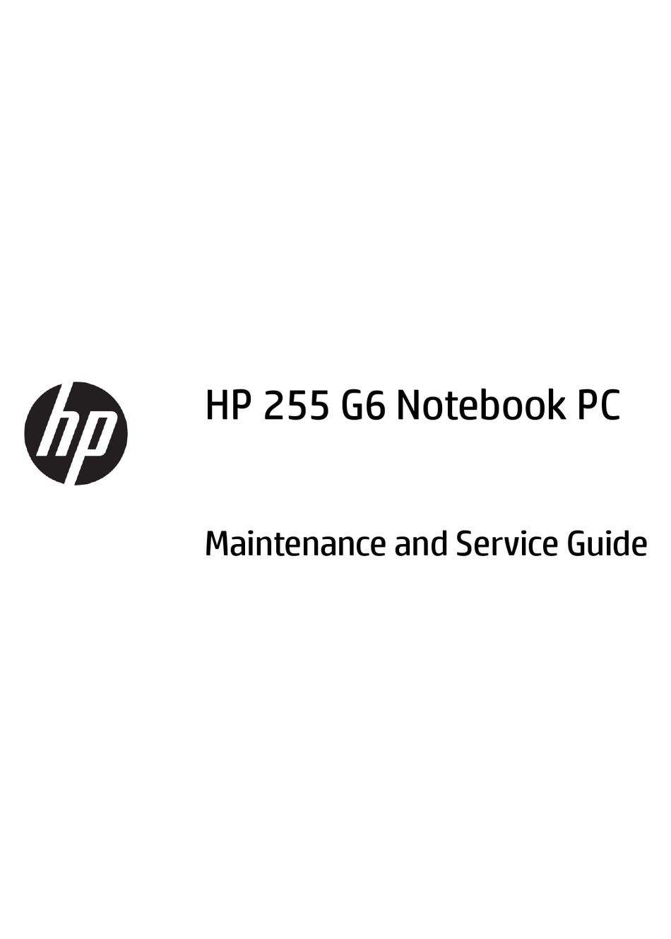 Hp 255 G6 Maintenance And Service Manual Pdf Download Manualslib