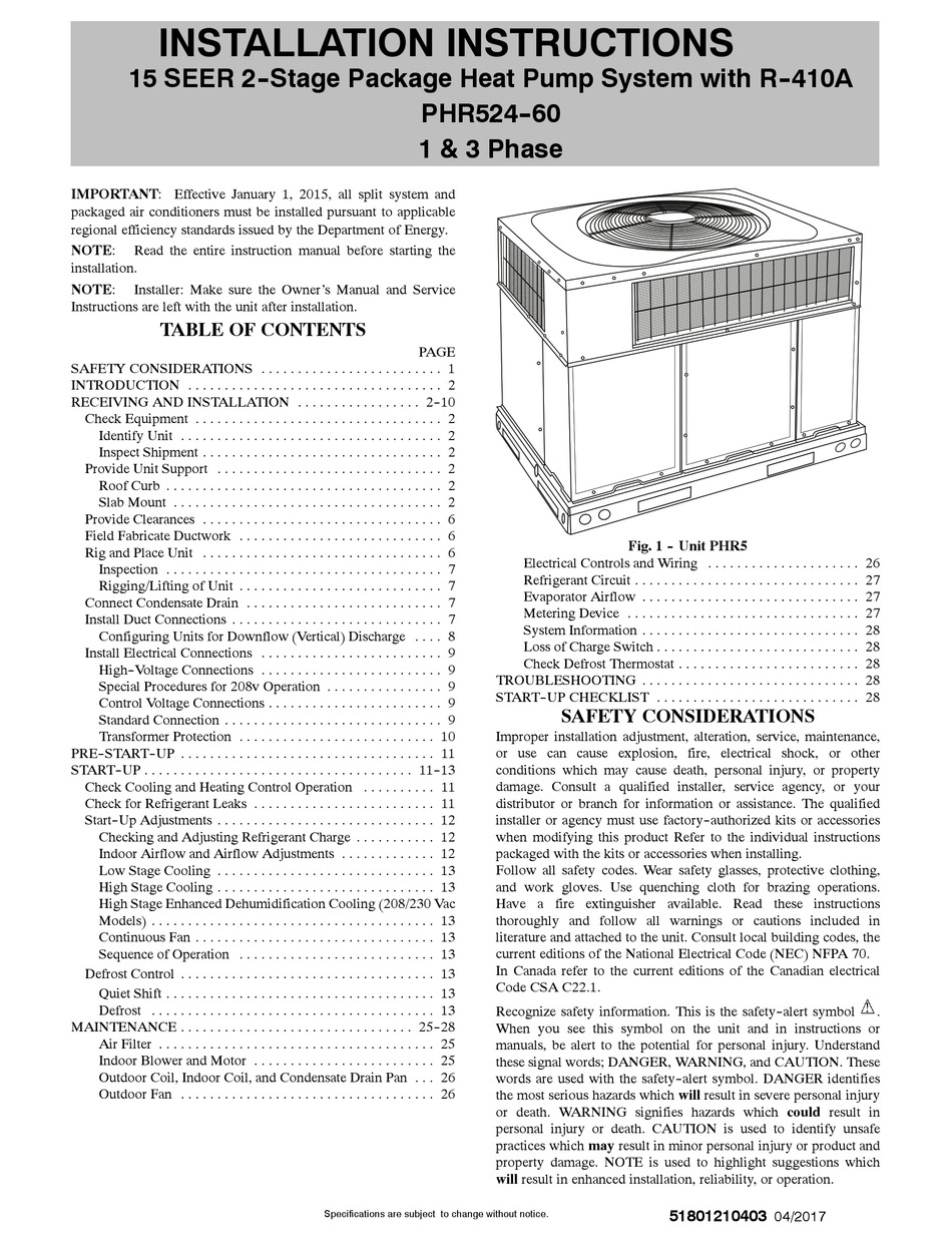 HEIL PHR524-60 INSTALLATION INSTRUCTIONS MANUAL Pdf Download | ManualsLib  Heil Heat Pump Wiring Diagram    ManualsLib