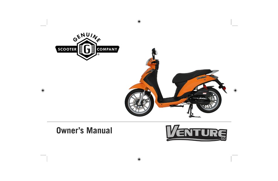 Genuine Scooter Company Venture 50 Owner S Manual Pdf Download Manualslib