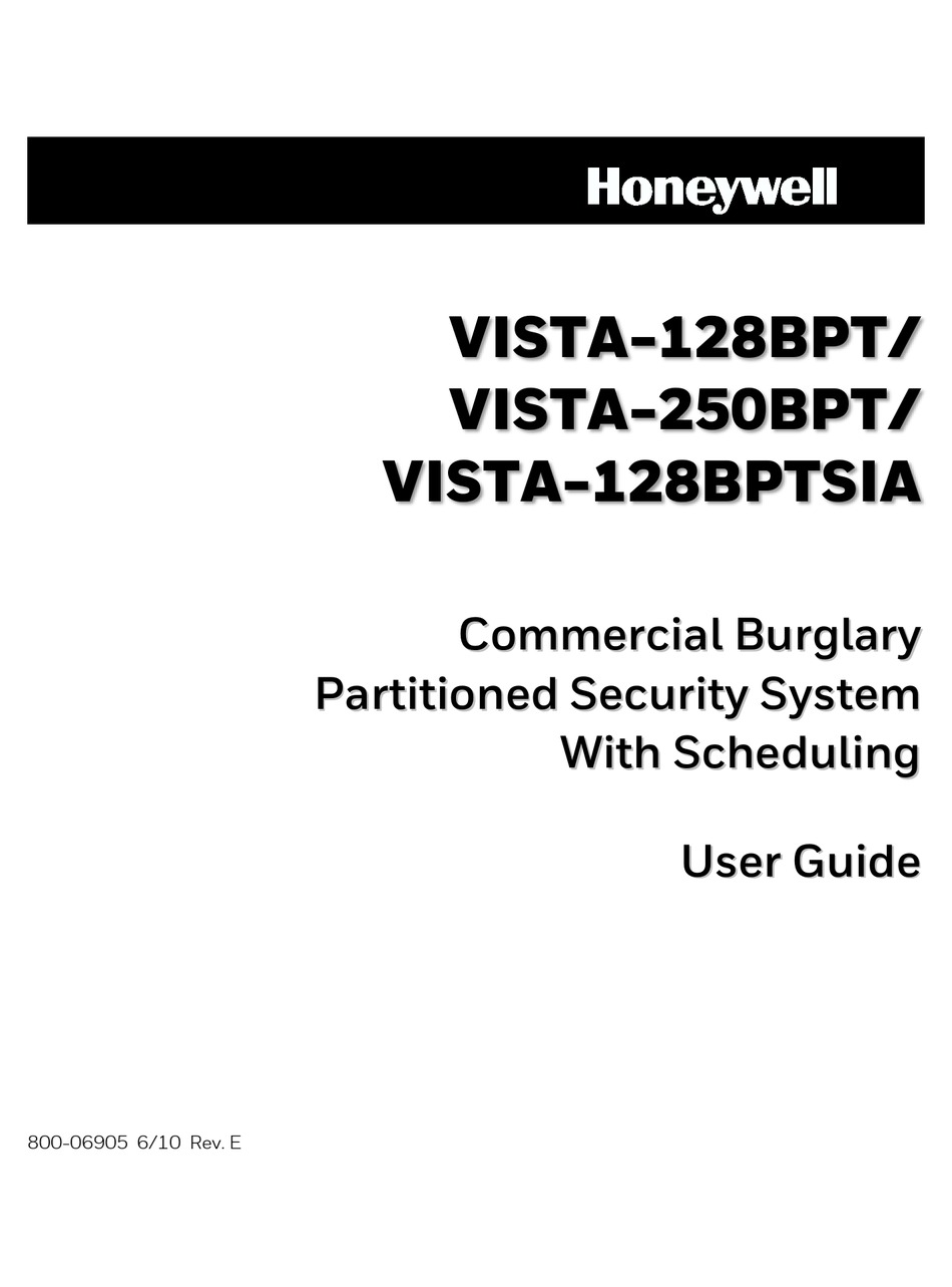 Honeywell Vista 128bpt User Manual Pdf Download Manualslib