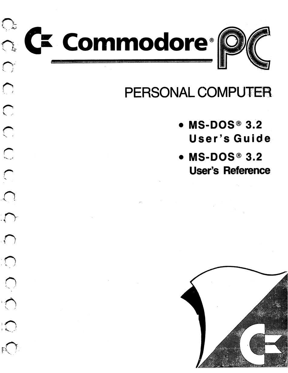 COMMODORE PC MSDOS 3.2 USER'S MANUAL Pdf Download ManualsLib