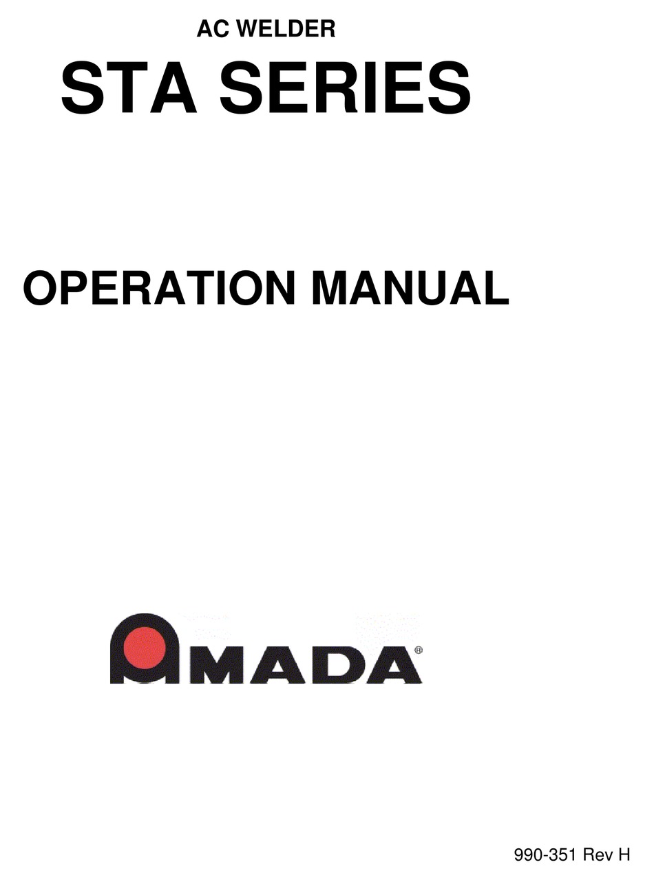 AMADA MIYACHI UNITEK STA-200A OPERATION MANUAL Pdf Download | ManualsLib