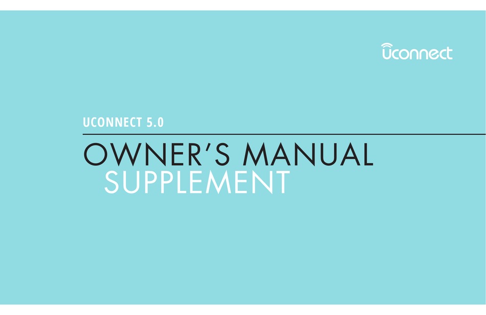 UCONNECT 5 0 OWNER S MANUAL Pdf Download ManualsLib