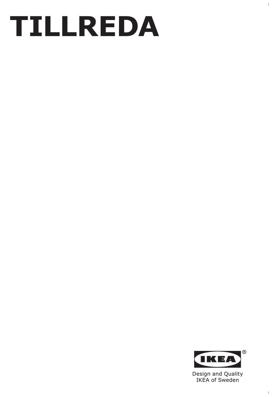 IKEA TILLREDA INSTALLATION INSTRUCTIONS MANUAL Pdf Download ManualsLib