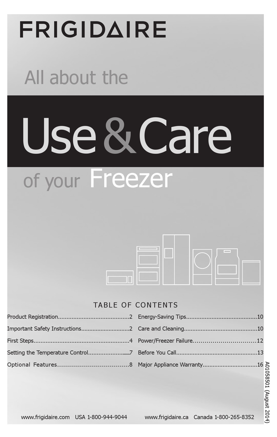 FRIGIDAIRE FFFU17M1QW USE & CARE MANUAL Pdf Download | ManualsLib