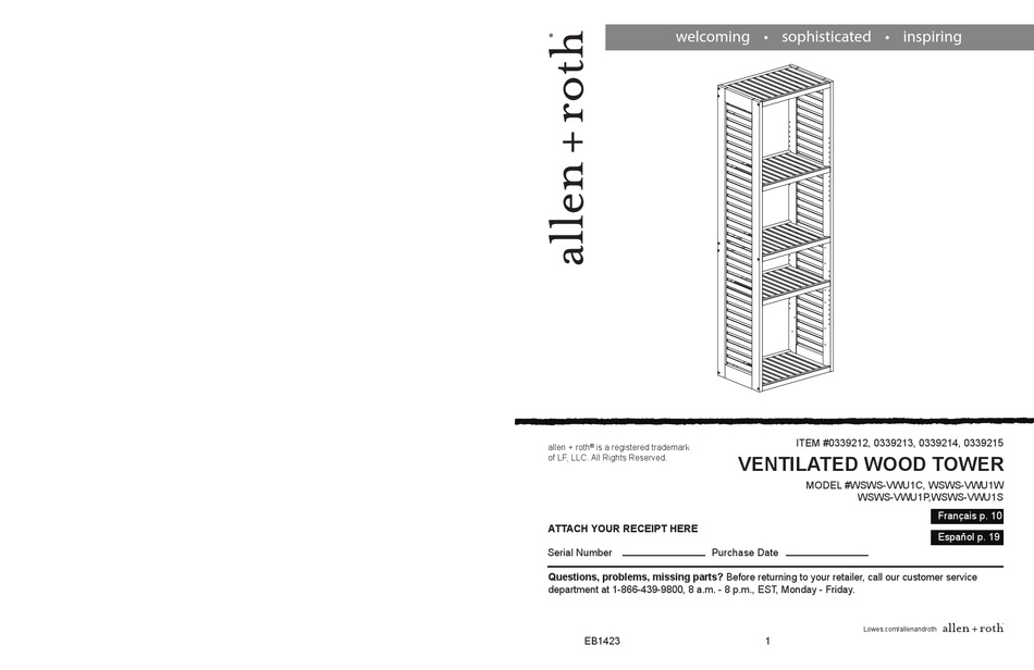 Allen roth instruction manual