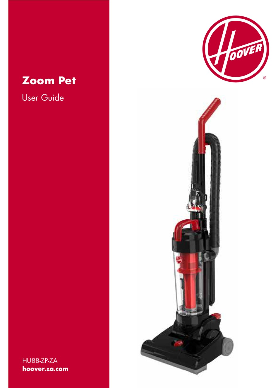 HOOVER ZOOM PET USER MANUAL Pdf 
