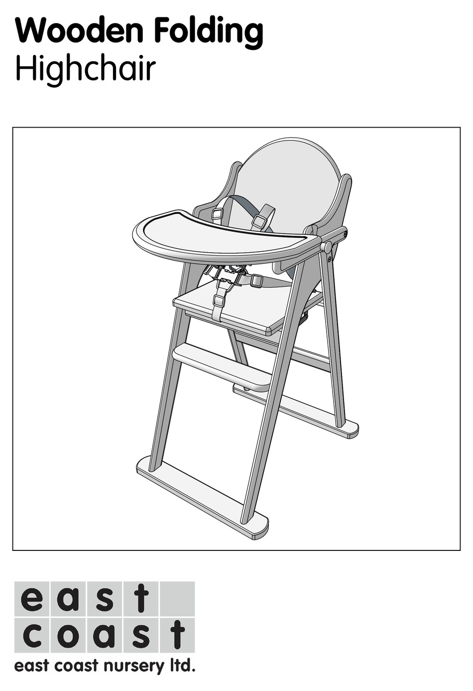 east coast nursery folding highchair