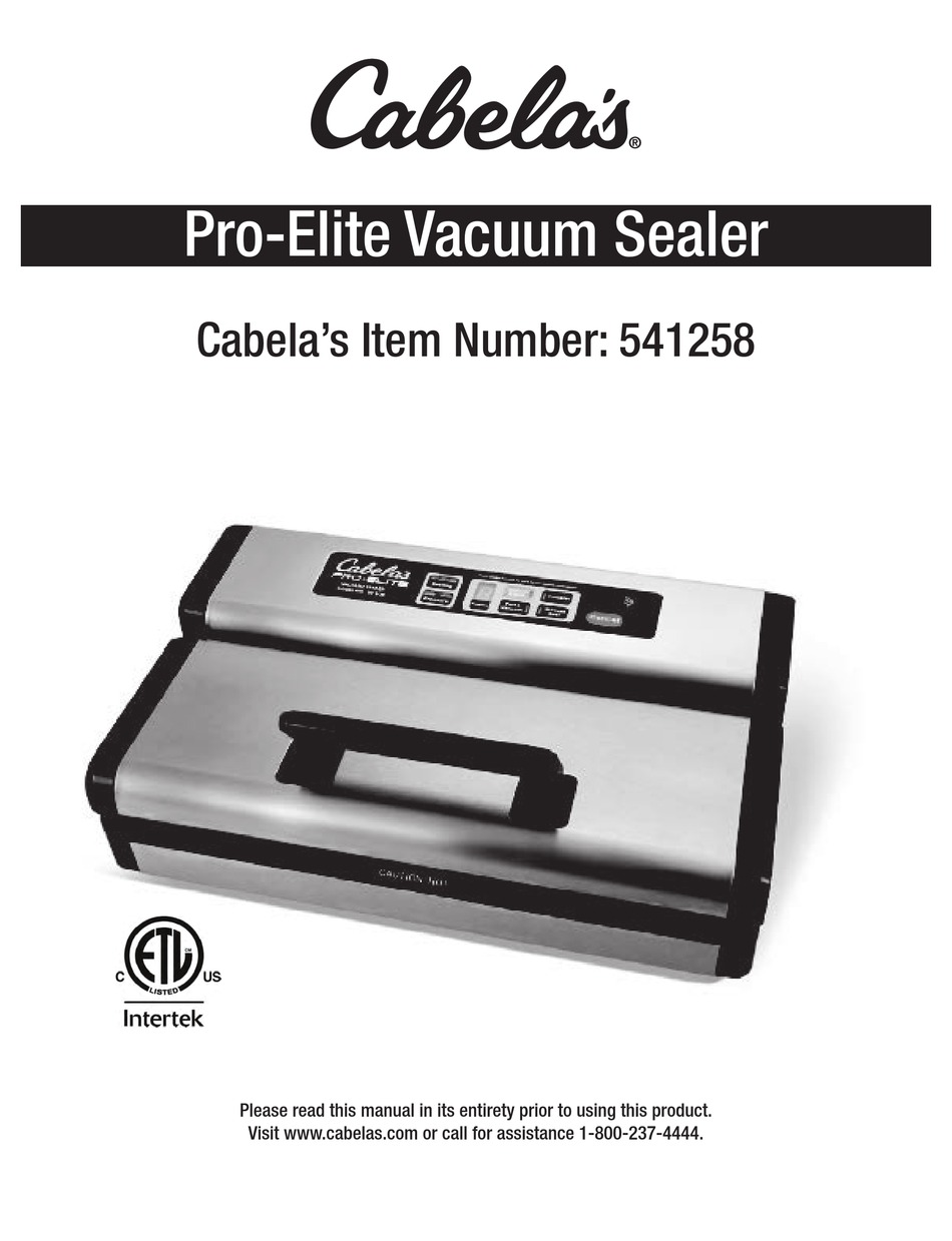 CABELA'S 541258 USER MANUAL Pdf Download ManualsLib