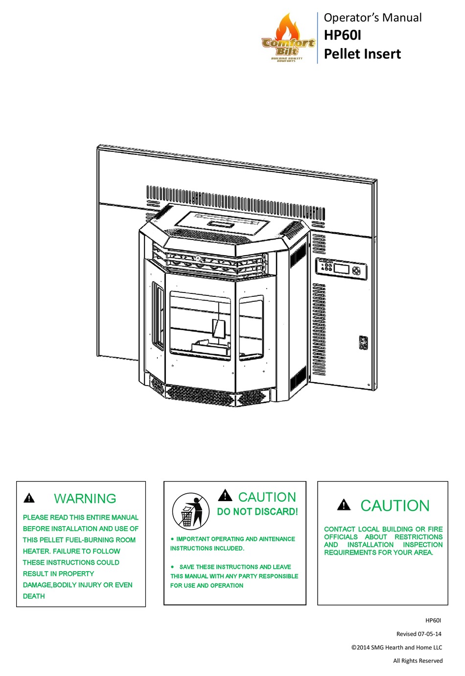 COMFORTBILT HP60I OPERATOR'S MANUAL Pdf Download | ManualsLib