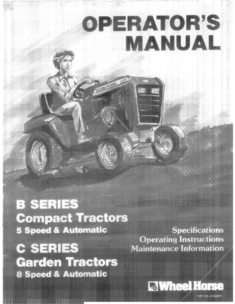 1973 Wheel Horse 18 HP Automatic Tractor Service Repair Procedures Book Manual 