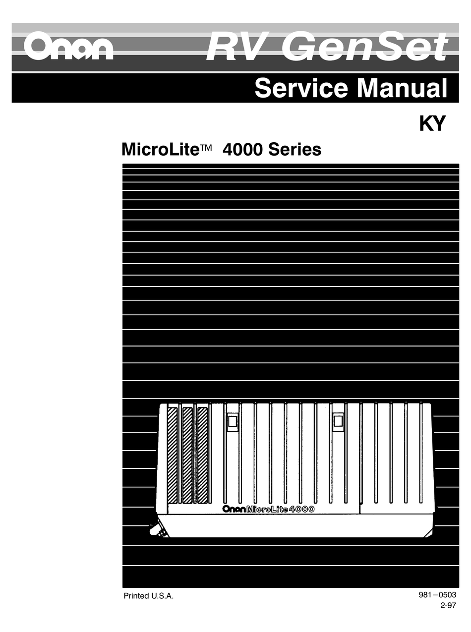 Onan Microlite 4000 Series Service