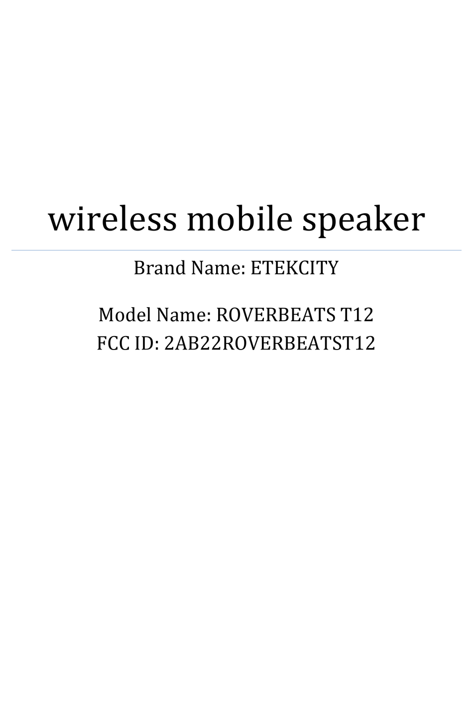 ETEKCITY ROVERBEATS T12 INSTRUCTIONS Pdf Download ManualsLib