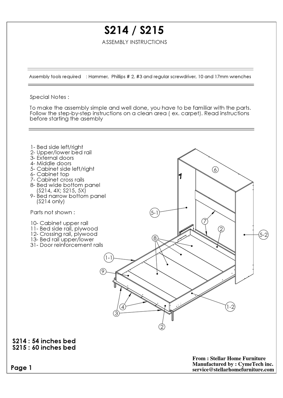 cyme tech murphy bed