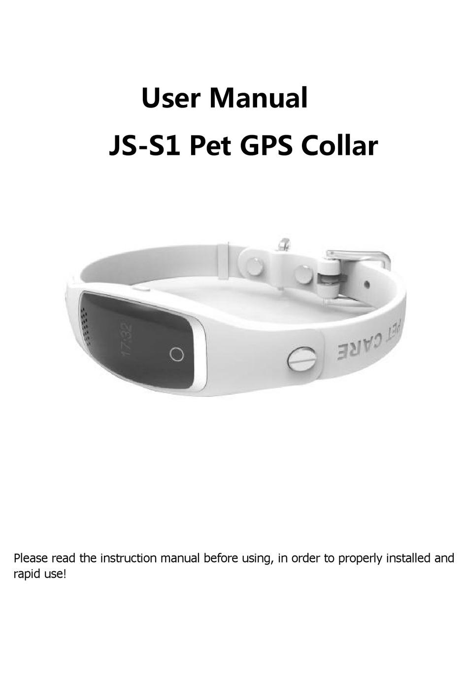 S1 pet outlet gps collar