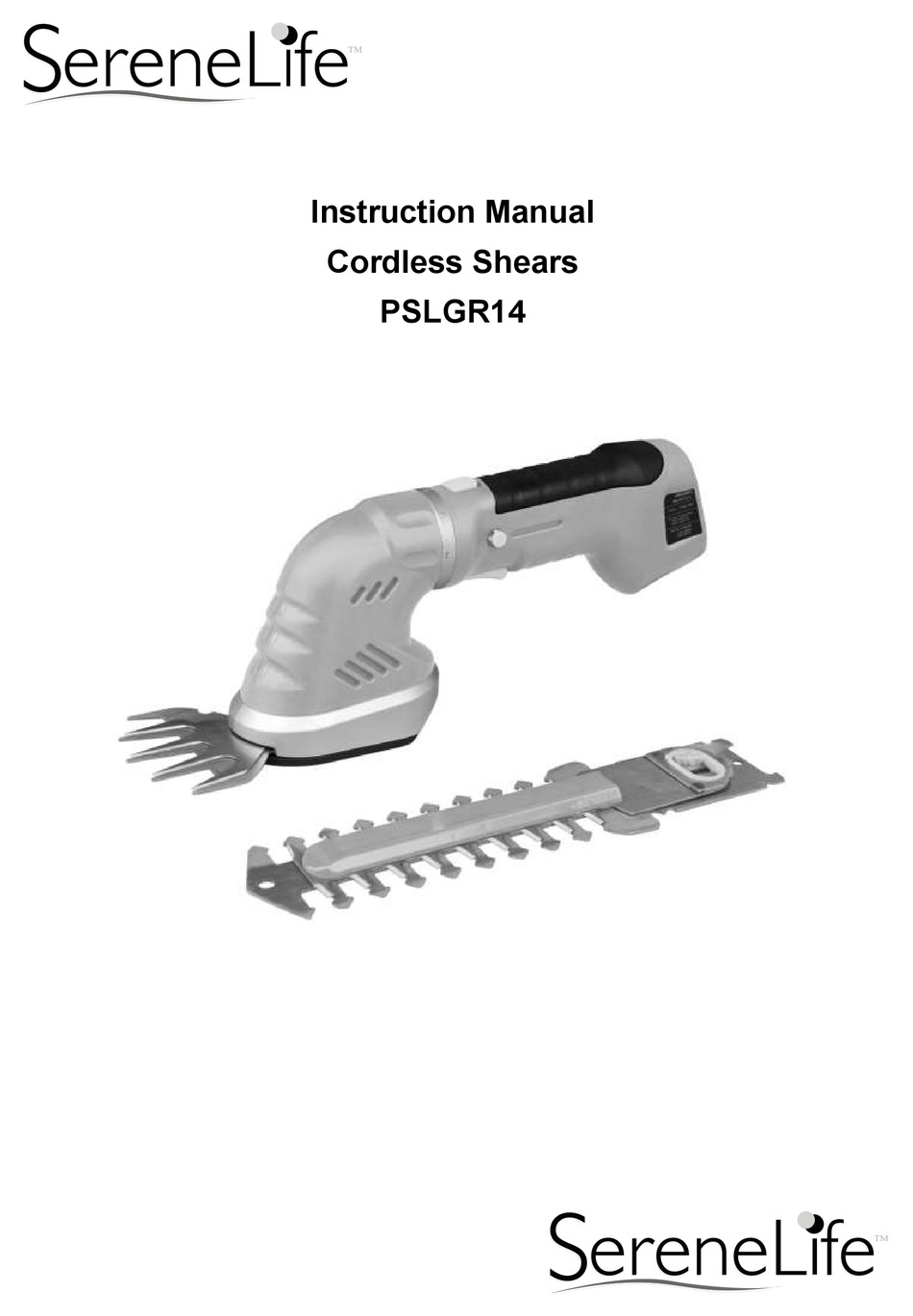 SERENELIFE PSLGR14 INSTRUCTION MANUAL Pdf Download ManualsLib