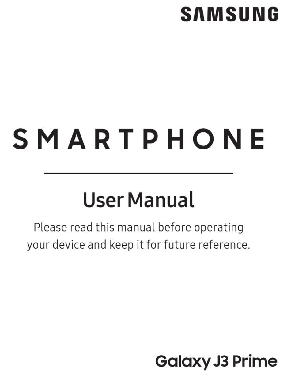 Samsung Galaxy J3 Prime User Manual Pdf Download Manualslib