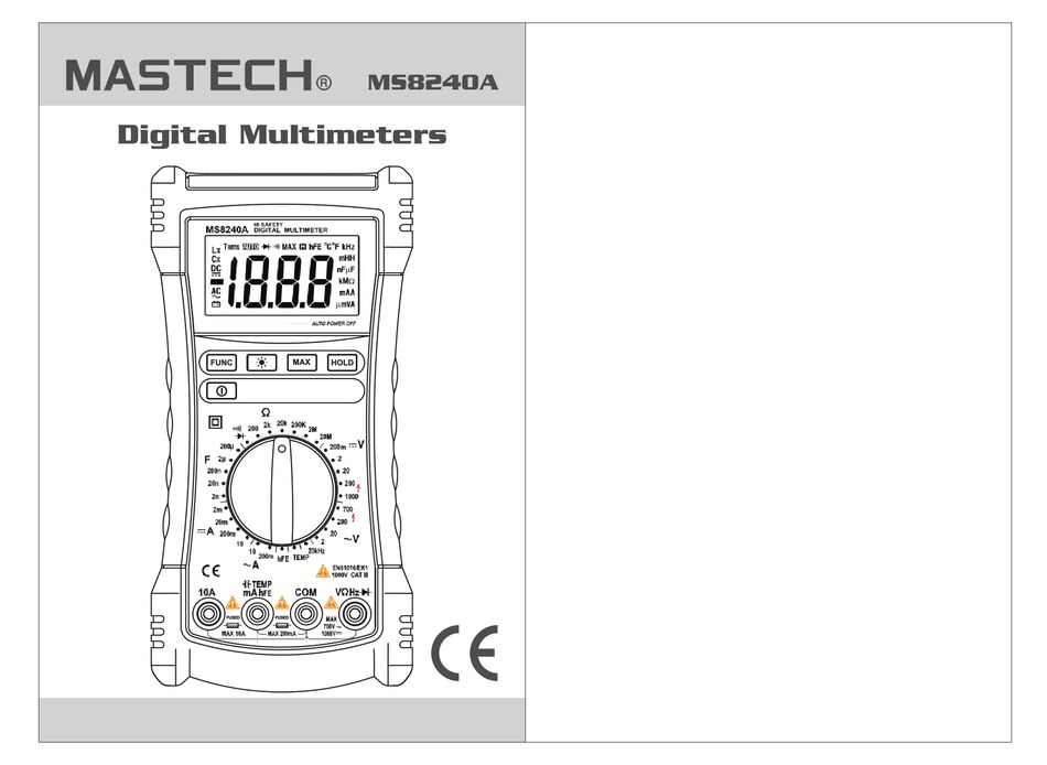MASTECH MS8240A MANUAL Pdf Download ManualsLib