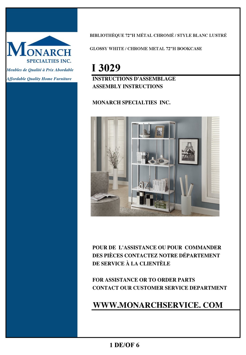 MONARCH I 3029 ASSEMBLY INSTRUCTIONS MANUAL Pdf Download ManualsLib