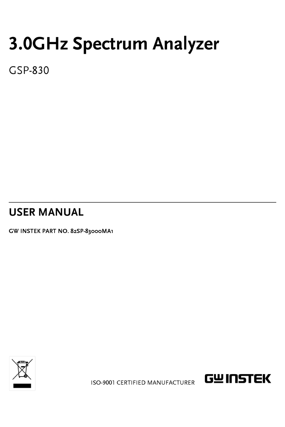 Gw Instek Gsp 0 User Manual Pdf Download Manualslib