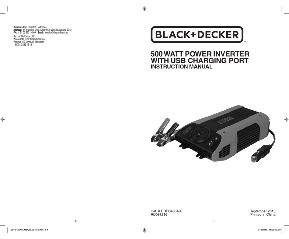 Black Decker Bdpc400au Instruction Manual Pdf Download Manualslib