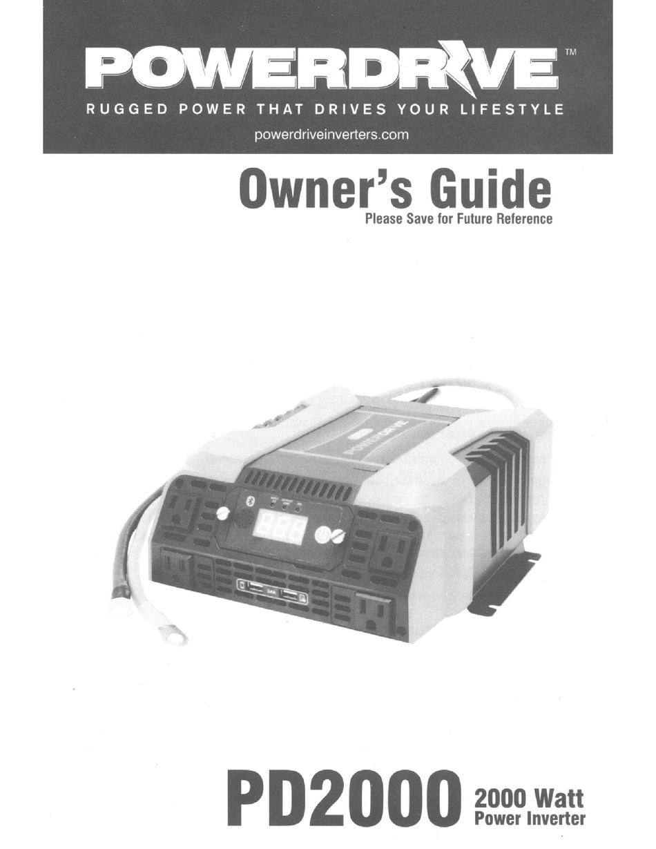 Powerdrive Pd00 Owner S Manual Pdf Download Manualslib