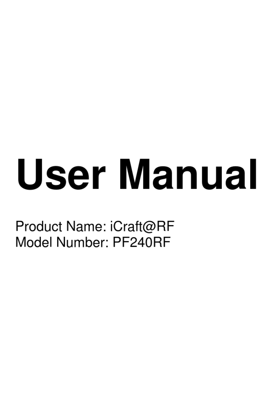 BROOKSTONE PF240RF USER MANUAL Pdf Download ManualsLib