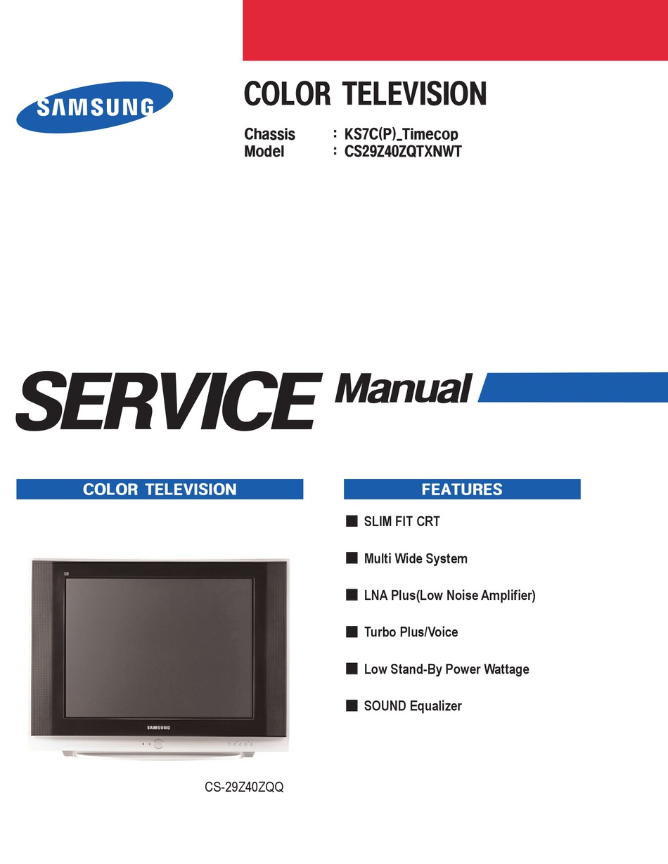 Samsung Cs29z40zqtxnwt Service Manual Pdf Download Manualslib