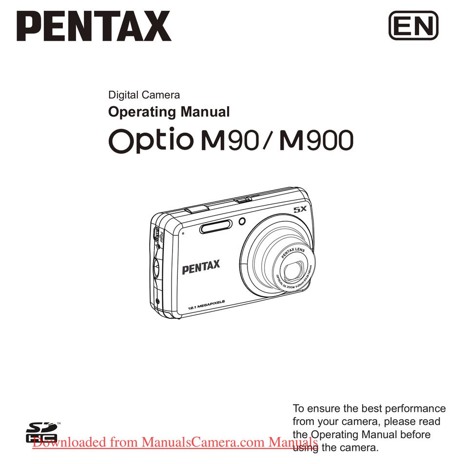 PENTAX OPTIO M90 OPERATING MANUAL Pdf Download