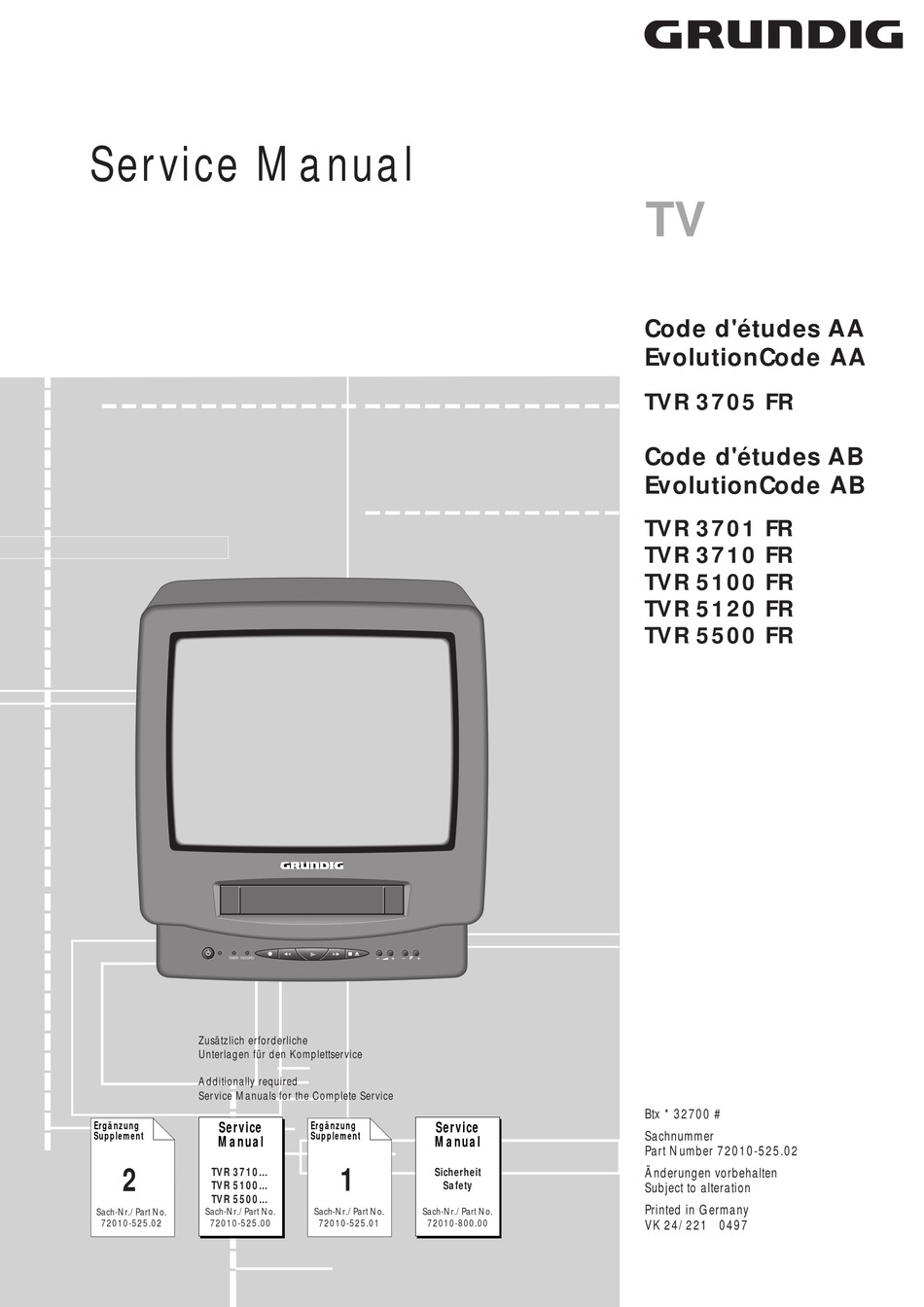 Grundig Tvr 3705 Fr Service Manual Pdf Download Manualslib