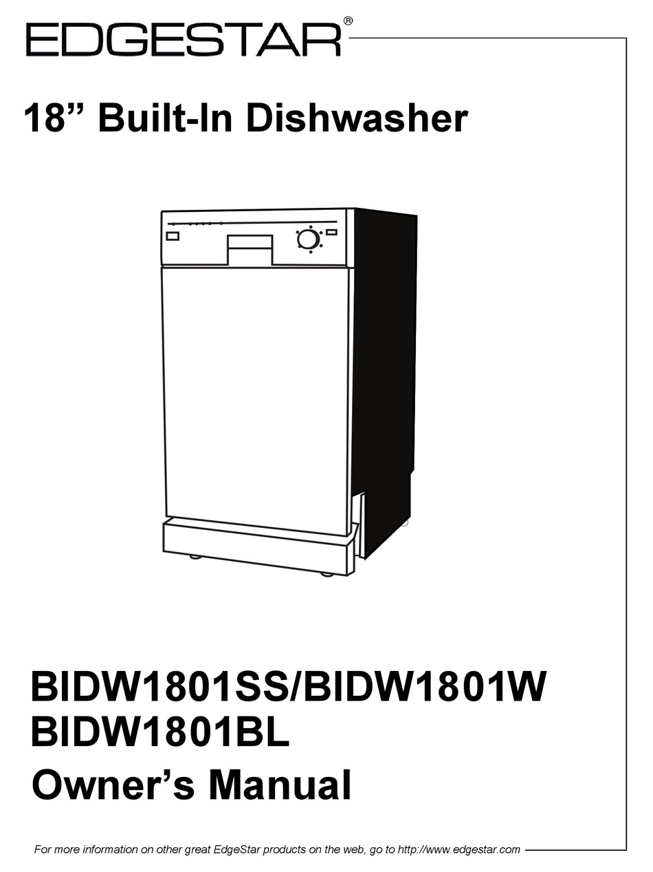 EDGESTAR BIDW18001SS OWNER'S MANUAL Pdf Download | ManualsLib