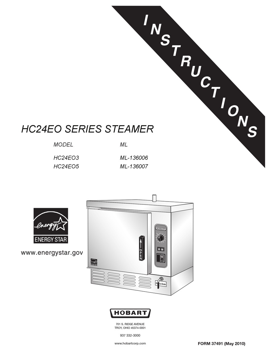 HOBART HC24EO3 INSTRUCTIONS MANUAL Pdf Download | ManualsLib