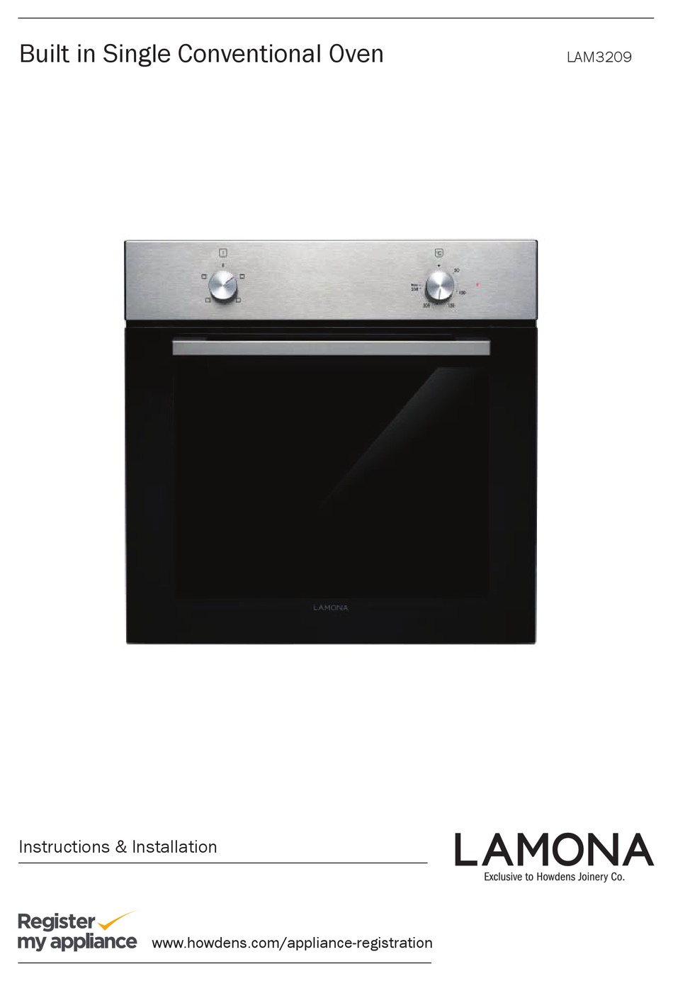 Howdens electric clearance oven