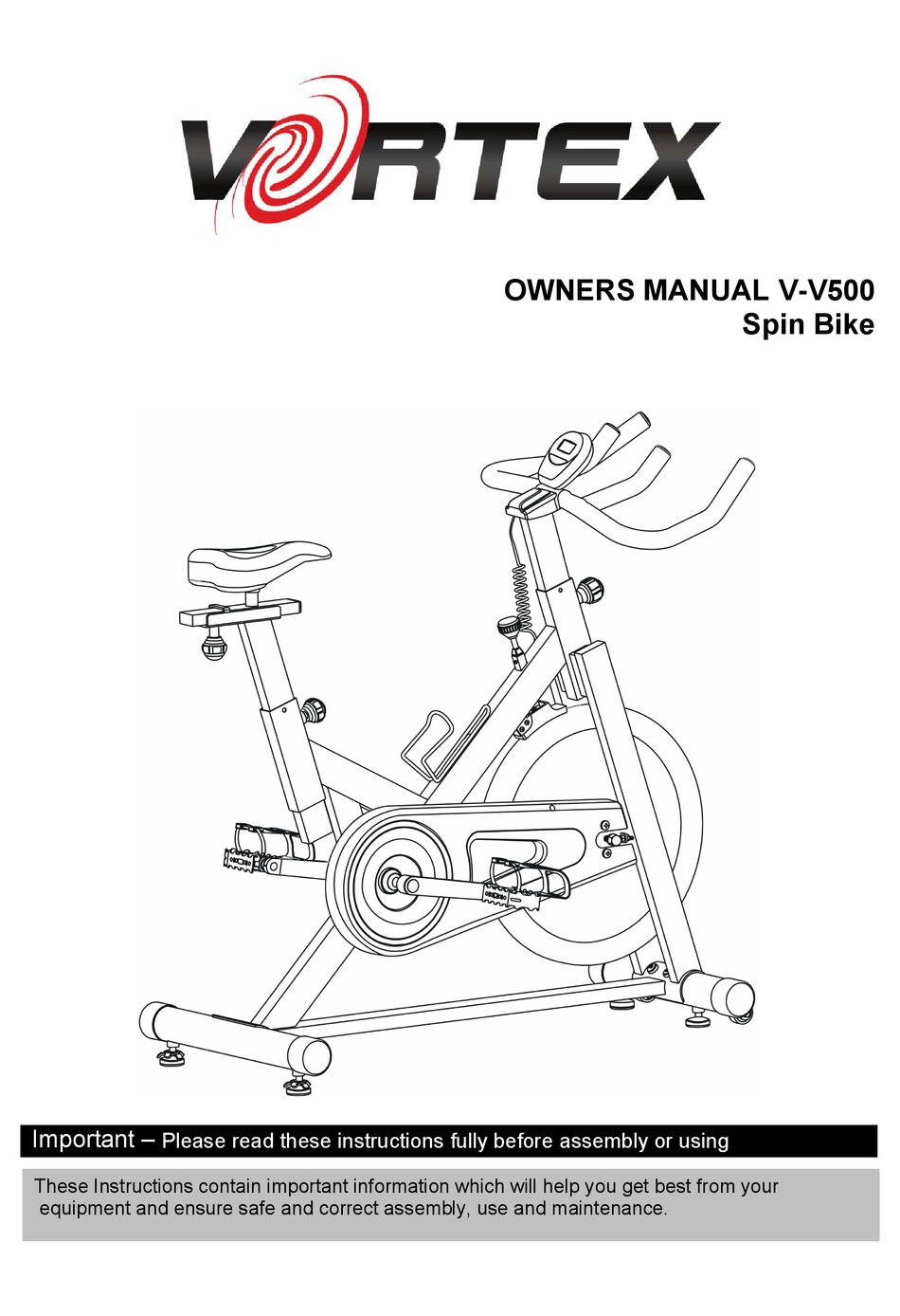 Vortex v500 spin discount bike