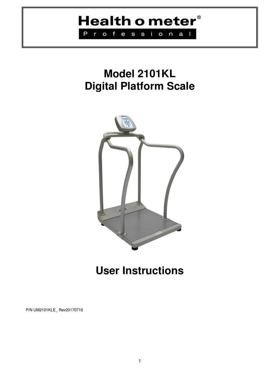 HEALTH O METER 2101KL USER INSTRUCTIONS Pdf Download | ManualsLib