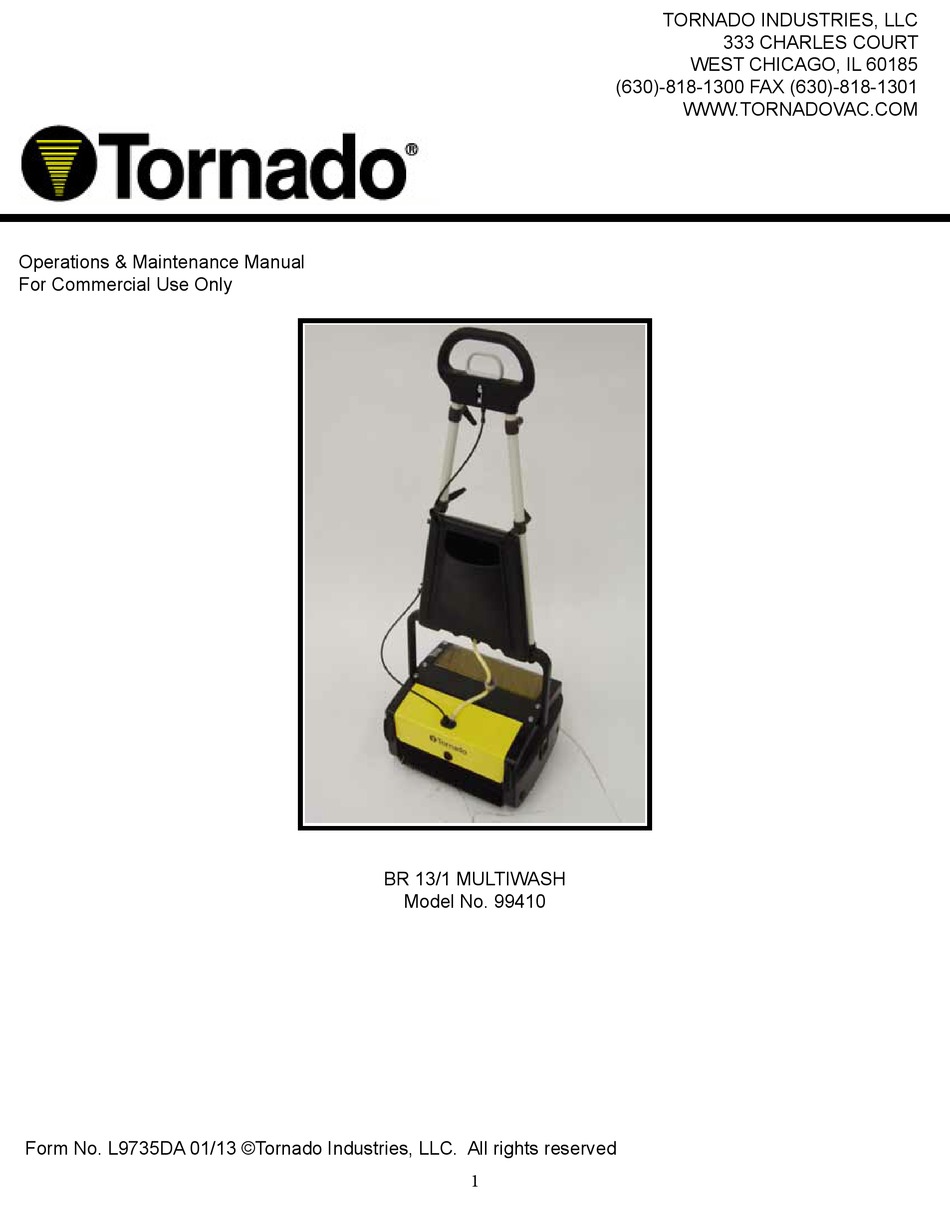 tornado br 13 1 multi purpose floor scrubber
