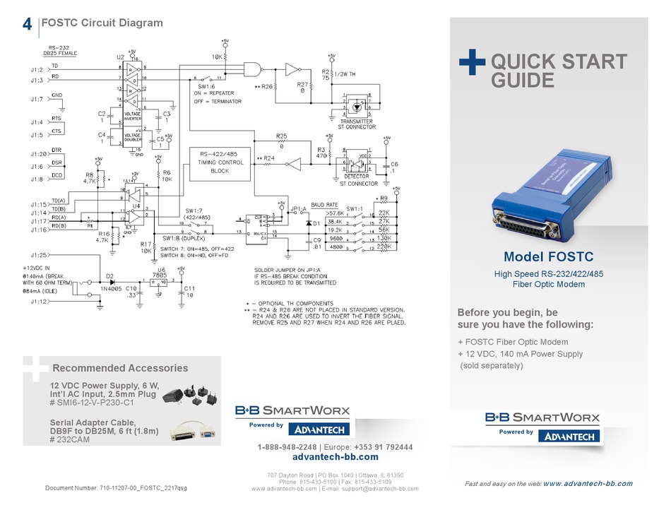 B+B SMARTWORX FOSTC QUICK START MANUAL Pdf Download | ManualsLib