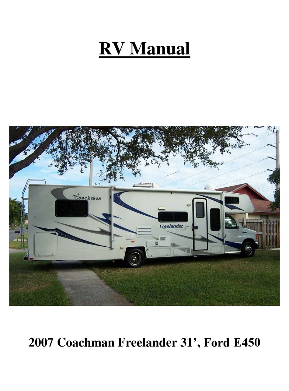 Coachmen Rv Ford E450 Manual Pdf Download Manualslib