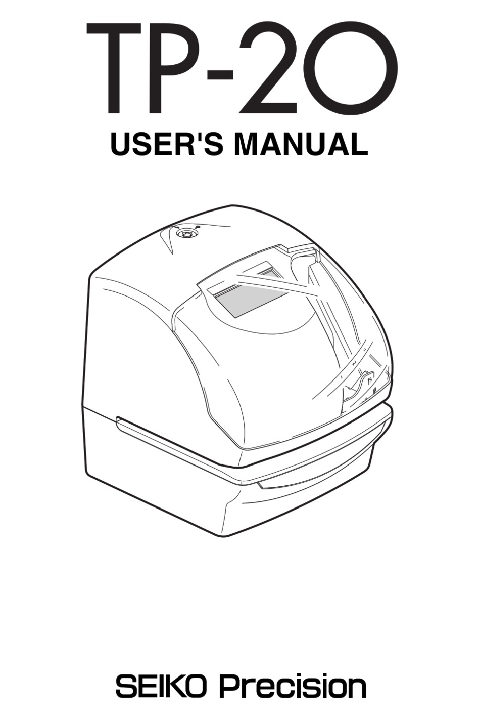 SEIKO TP-20 USER MANUAL Pdf Download | ManualsLib