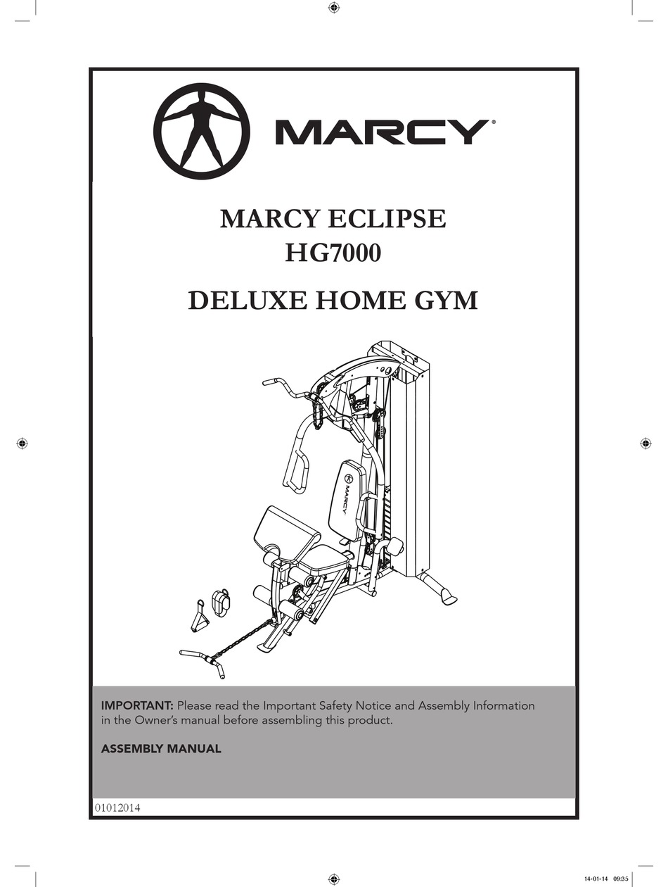 MARCY ECLIPSE HG7000 ASSEMBLY MANUAL Pdf Download | ManualsLib